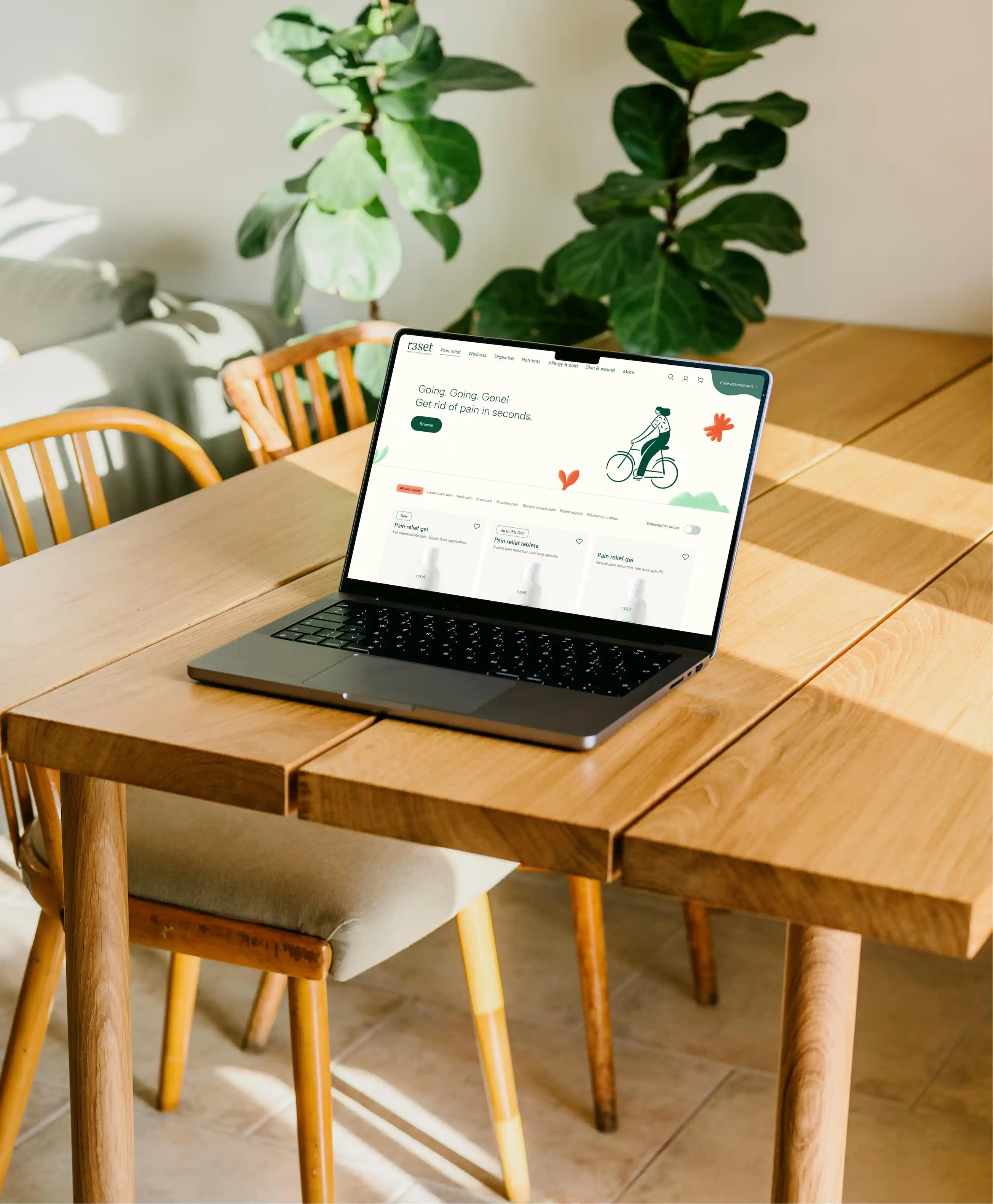 R3set Life product listing page